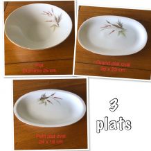 Vaisselle véritable porcelaine liseré or épi très bon état 