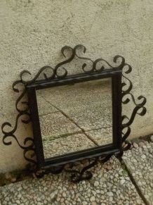 miroir en fer forgé, vintage