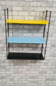 etagere style string  1960 a 70   ,    metal  peint  montant