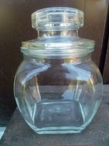 Bocal en verre  translucide, vintage