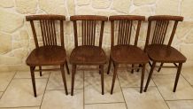 Suite de 4 chaises bois Devrounia czechoslovakia
