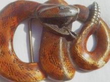 boucle de ceinture serpent en métal , vintage