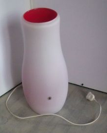 Lampe électrique vintage années 70/80 blanche, rouge