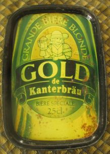 Plateau publicitaire métallique Gold de Kanterbräu