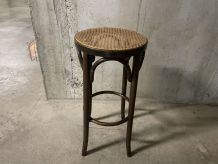 Tabouret de bar canné