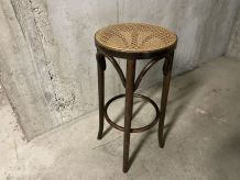 Tabouret de bar canné