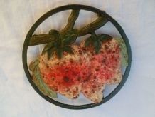 Dessous de plat Fraise , fonte vintage