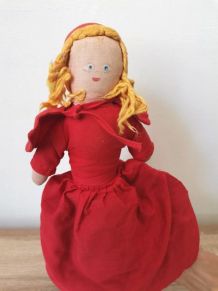 Marionnette fait main le petit chaperon rouge vintage 