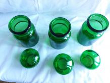Flacons d’apothicaire bocal en verre vert