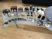 Collection de 42 pièces Eléphants, boîtes  fait main