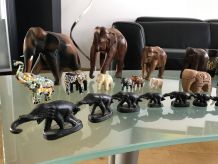 Collection de 42 pièces Eléphants, boîtes  fait main