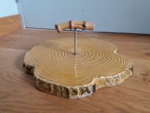 Plateau à fromage barbotine imitation bois