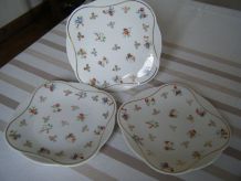 Petites assiettes anciennes porcelaine Limoges Raynaud &amp;amp; Co 