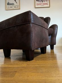 Fauteuil vintage avec repose-pieds