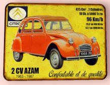 Plaque métal Citroën 2cv 
