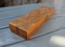 Boîte décorative ancienne en marqueterie de paille