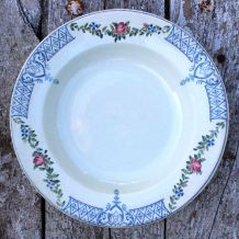 Assiette ancienne en faîence Creil et Montereau - Modèle Tou