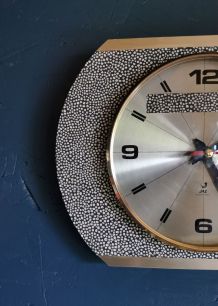 Horloge formica vintage pendule silencieuse Jaz anthracite