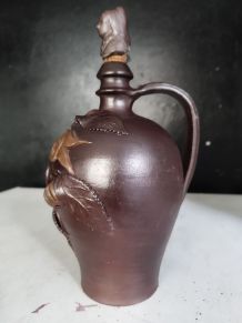 Pichet carafe Calvados en terre cuite 31 cm en hauteur avec 