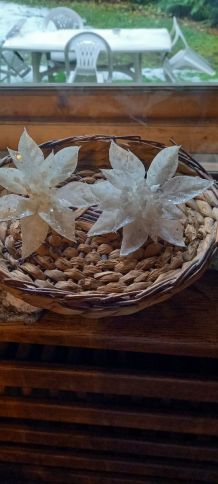 Fleurs en tissu à accrocher