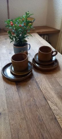 Service à café Poterie vintage 70