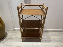 Etagère en rotin années 60