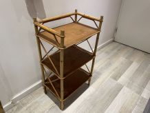 Etagère en rotin années 60