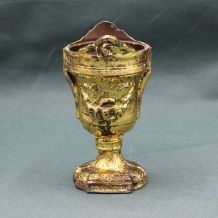 Urne en régule redorée à la feuille et vieillie - French - A