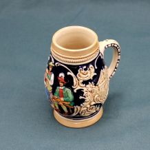 Parfaite petite Chope à Bière Allemande en Grès émaillé - Co