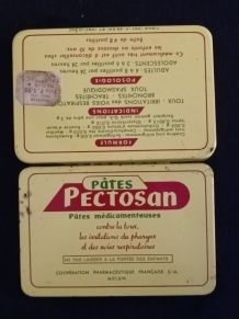 Ancienne boîte en tôle Pectosan Pates Médicamenteuses Toux
