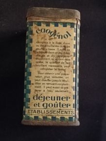 Rare - Boîte Publicitaire en tôle  Cacao " Caogénol