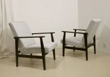 Paire de fauteuils Henryk lis 300-190 années 1970 tissu chin