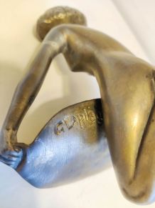 statuette art déco en bronze