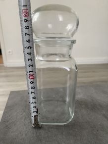 Pots apothicaire en verre vintage