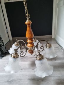 Lustre 5 lampes style vintage