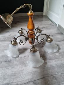 Lustre 5 lampes style vintage