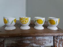 4 coquetiers motifs citron