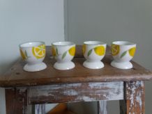 4 coquetiers motifs citron
