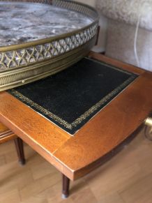 Vends table bouillotte dessus marbre gris très bon état 