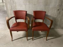 Paire de fauteuils bridge années 50