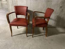 Paire de fauteuils bridge années 50