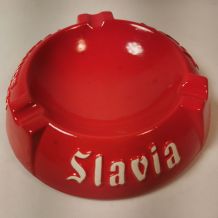 Vintage Grand Cendrier SLAVIA Rouge diamètre 19 cm