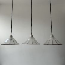 LOT 3 ANCIENNES SUSPENSIONS ART-DECO