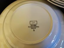 11 assiettes Digoin Sarreguemines décor floral