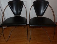 Lot de 2 chaises design noir