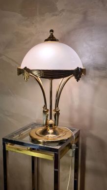 grande lampe laiton de salon  de type deluxe  ; 1970 a  80 a