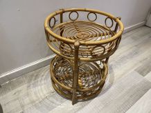 Bar en rotin années 70