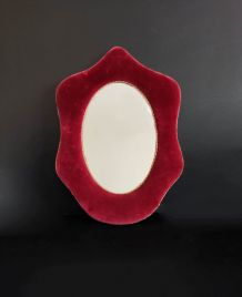 miroir ovale velours