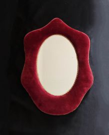 miroir ovale velours
