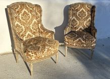 Fauteuils bergere style louis XVI